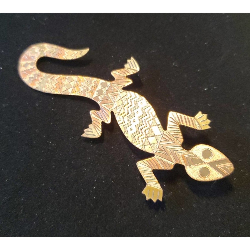 Copper Tribal Pin - J. McDermott Signed